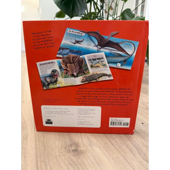 Pop-Up Facts Dinosaurs Hardcover Book For Kids Featuring Interactive Prehistoric - Picture 2 of 5